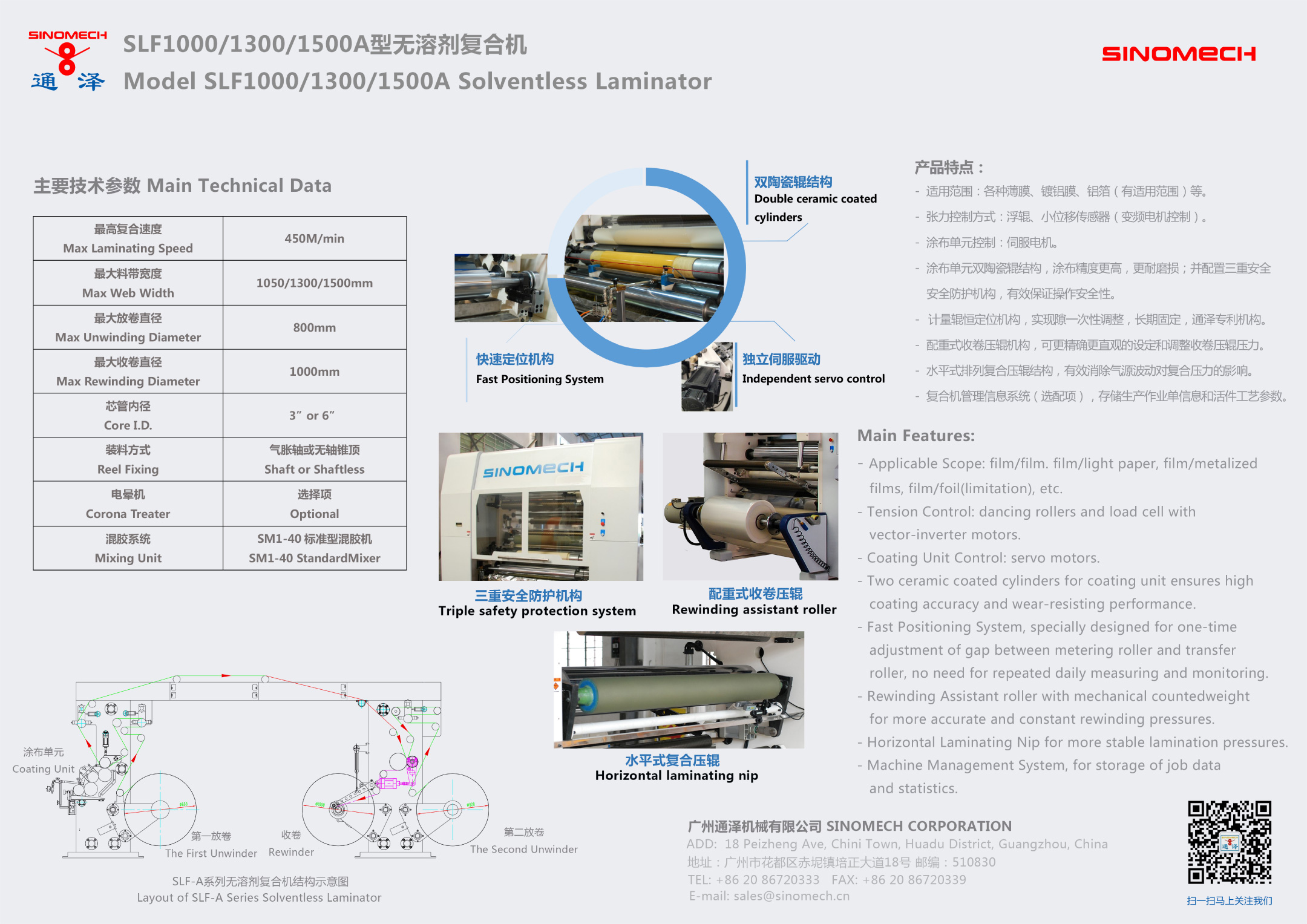 SLF-1000/1300/1500A型无溶剂复合机